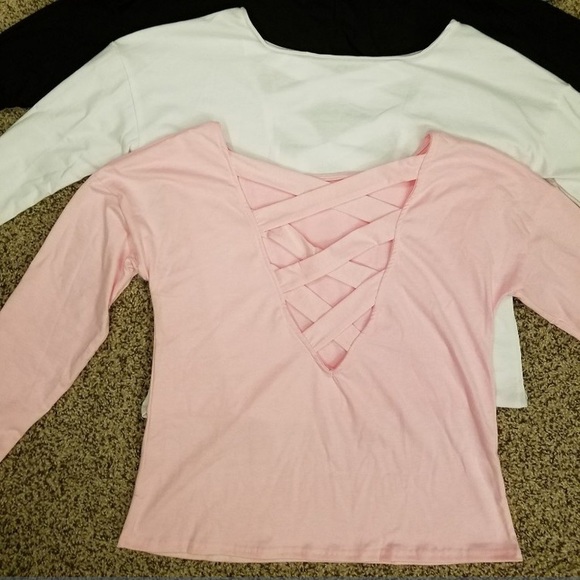 Cross-back long sleeve tee! - Picture 6 of 6